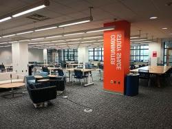 Commuter Study Space with several tables